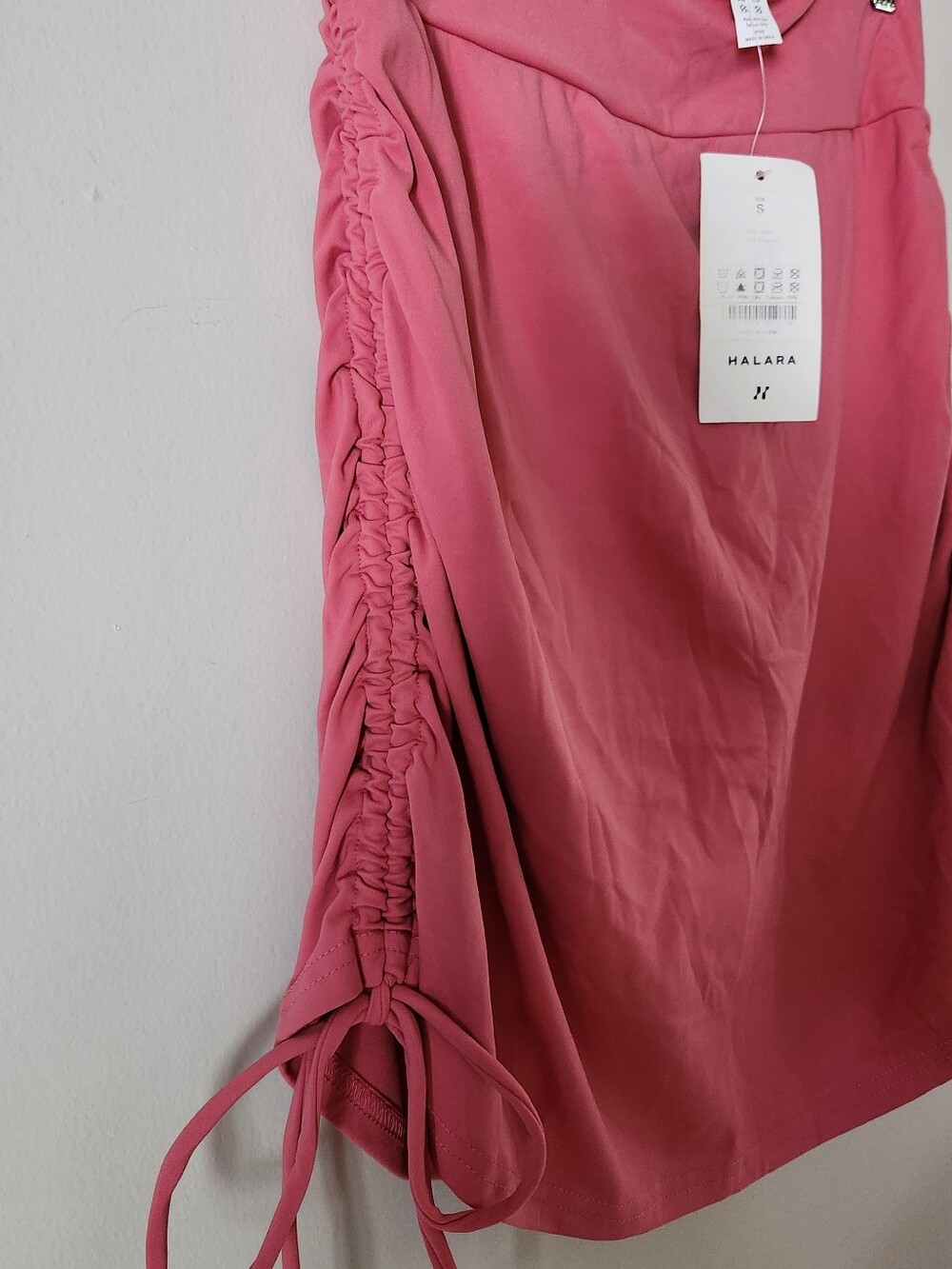 HALARA Pink Ruched Side Mini Skort Skirt Sz S - Picture 3 of 6